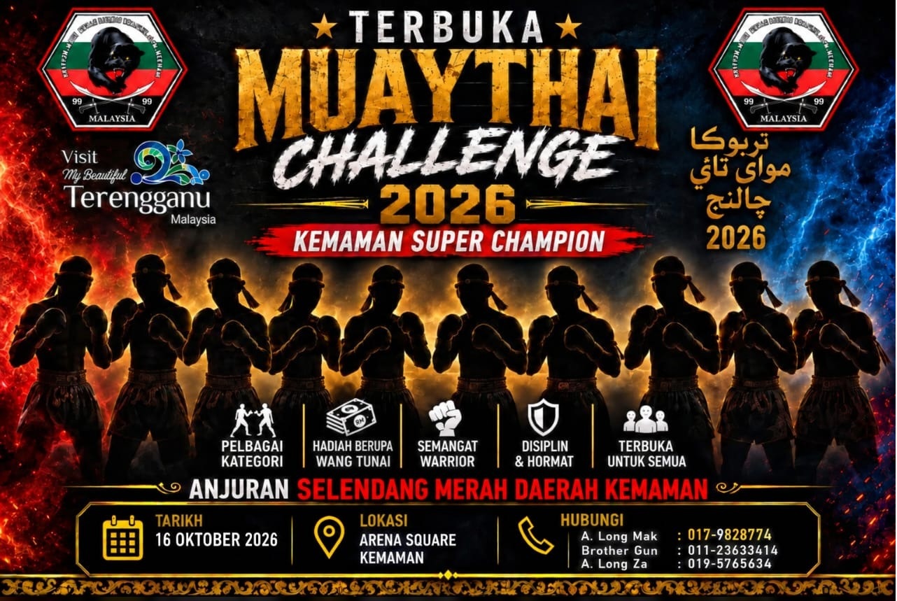 Poster Terbuka Muaythai Challenge 2026 Kemaman Super Champion
